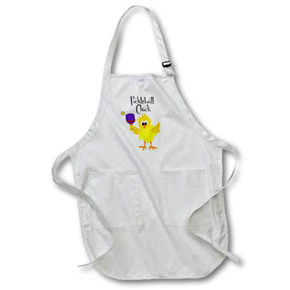 Apron - Funny Cute Pickleball Chick Chicken Playing Pickleball Sports Cartoon Sports and Hobbies