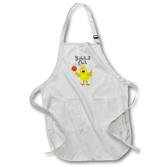 Apron - Funny Cute Basketball Chick Chicken Playing Basketball Sports Cartoon Sports and Hobbies