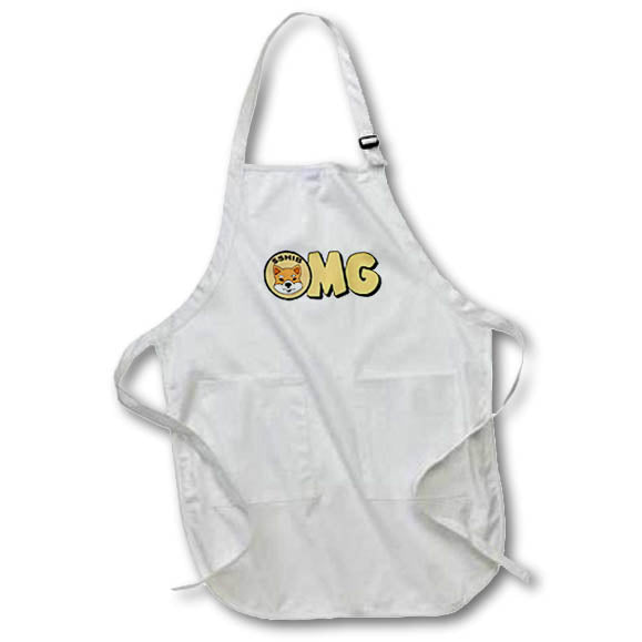 Apron - Cute Funny Shiba Inu Dog Crypto currency coin OMG Cartoon Crypto
