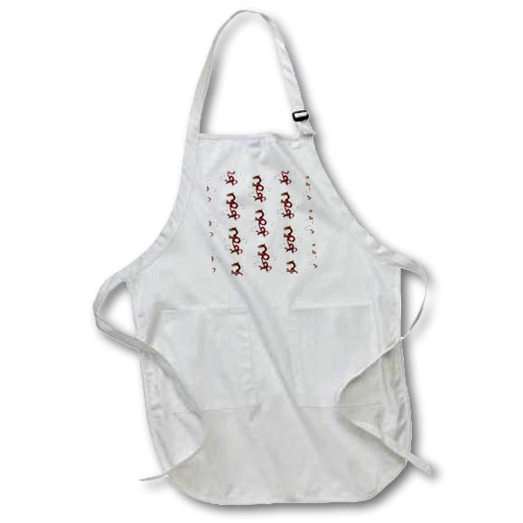 Apron - Chinese red dragon flying among the clouds pattern fantasy art. Creative Studios – Dragons