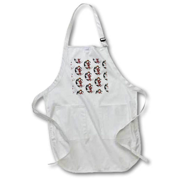 Apron - A Chinese red dragon pattern flying in front of a yin yang symbol. Creative Studios – Dragons