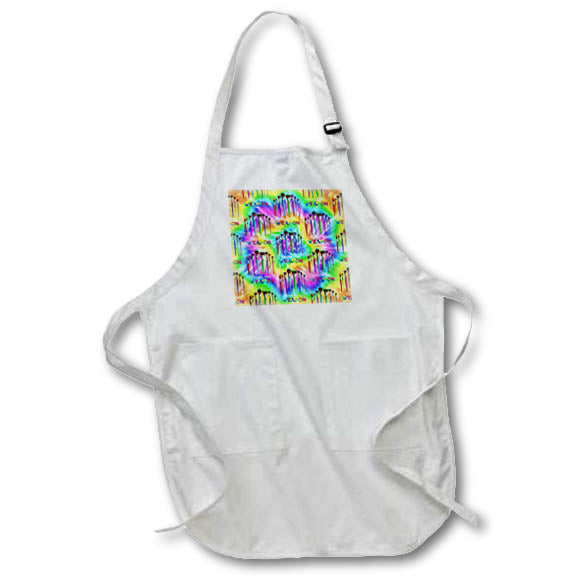 Apron - Weapons of mass creation pattern of brushes for painting over tie dye. Creative Studios – Artist Art Career