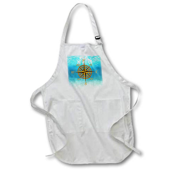 Apron - Classic nautical compass design for sailors boating and sailing. Creative Studios – Sailing