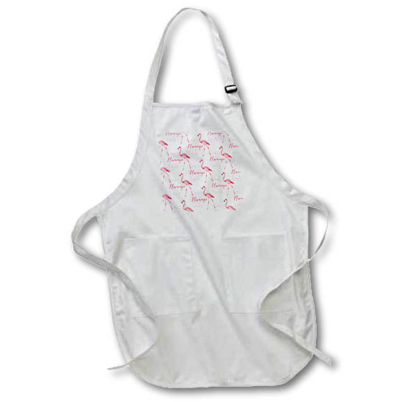 Apron - Funny Crazy Flamingo Lady beach pattern for pink flamingo lovers. Creative Studios – Flamingos