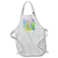 Apron - Image of Sixteen Squares Of Colorful Designs Together In One Square lens Art by Florene - Patchwork Patterns