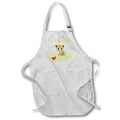 Apron - Image of Adorable Cat On Yellow Background With Tri Color Heart lens Art by Florene - Love Critters On Gradient