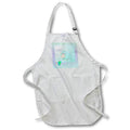 Apron - Image of Adorable Sheep On Pastel Blue Mint With Striped Heart lens Art by Florene - Love Critters On Gradient