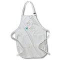 Apron - Image of Two White Sheep With Aqua Gold Gradient Heart lens Art by Florene - Love Critters On Gradient