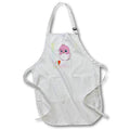 Apron - Image of Adorable Pink Baby Chick On Gradient Background And Heart lens Art by Florene - Love Critters On Gradient