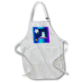 Apron - Image of Popular Unicorn With Star Moon On Night Sky Gradient Heart lens Art by Florene - Love Critters On Gradient