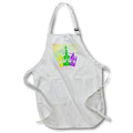 Apron - Image of Yellow Green Violet Tiara On Pastel Gradient lens Art by Florene - Love Critters On Gradient