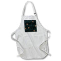 Apron - Teal Honeycomb With Image Of Gold Bees Pattern Patterns