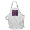 Apron - Chic Purple and Image of Gold Fleur De Lis Pattern Patterns