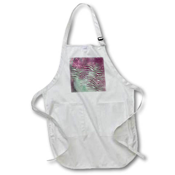 Apron - Chic Purple and Mint Green Grunge Tiger Stripes Pattern Patterns
