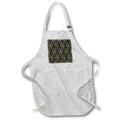 Apron - Gray Roses In Image Of Gold Vintage Frames Pattern Patterns