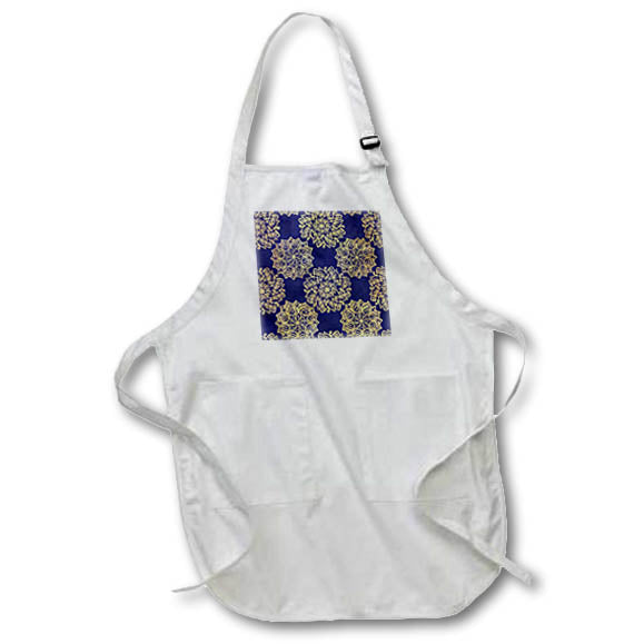 Apron - Blue and Image Of Gold Decorative Stars Pattern Patterns