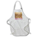 Apron - Pretty Image Of Gold Floral Image Of Lace On Pink Patterns