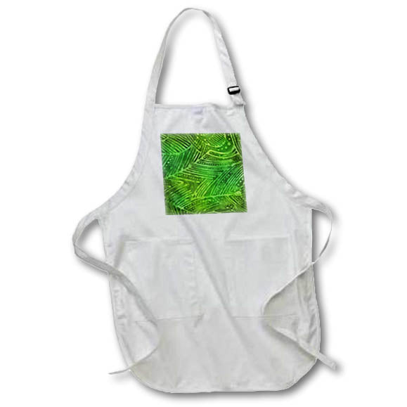 Apron - Chic Green Image Of Batik Leaf Pattern Patterns