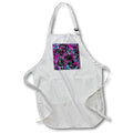 Apron - Glam Bright Pink and Black Image of Glitter Tropical Floral Pattern Patterns