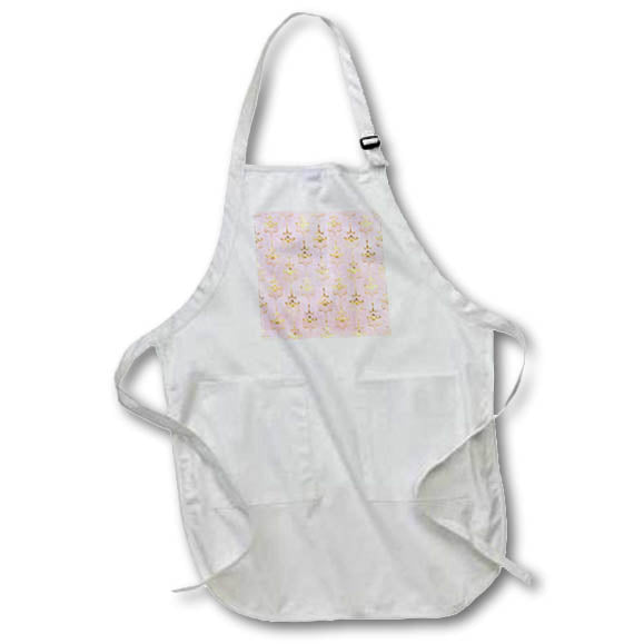 Apron - Pretty Pink and Image Of Gold Chandelier Pattern Patterns