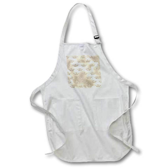 Apron - Glam Champagne Color Image Of Glitter Crown Pattern Patterns