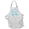 Apron - Glam Light Blue and Image Of Silver Glitter Agate Pattern Patterns