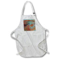 Apron - Modern Aqua green, Brown, and Image Of Gold Earth Strata Abstract Patterns