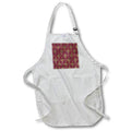 Apron - Elegant Image Of Dark Gold Ornamental Pattern On Red Patterns