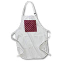 Apron - Chic Image Of Gold Eiffel Towers On Red Stripes Pattern Patterns