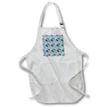 Apron - Pretty Blue and Image Of Gold Butterflies and Flowers Pattern Patterns