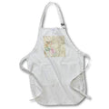 Apron - Chic Boho Script Writing and Pink and Green Flowers Collage Patterns