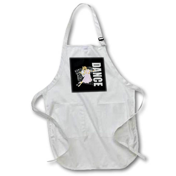 Apron - DANCE design of two elegant classical dancers dancing to music. Creative Studios – Dance and Music