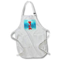 Apron - Female SCUBA diver and red and white DIVE flag underwater. Creative Studios – SCUBA Diving