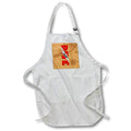 Apron - SCUBA diver over a white and red DIVE flag and a vintage Florida map. Creative Studios – SCUBA Diving