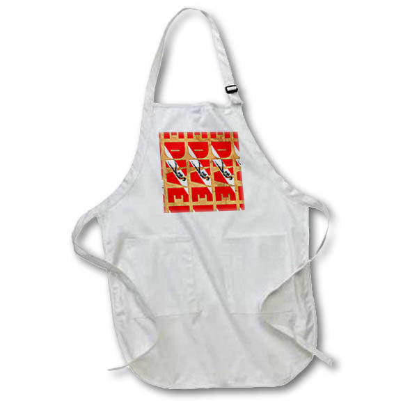 Apron - SCUBA diver pattern with DIVE flag over a vintage Florida Keys map. Creative Studios – SCUBA Diving