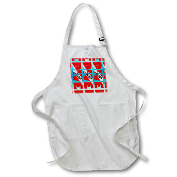 Apron - Underwater pattern of SCUBA Diver with white and red DIVE flag. Creative Studios – SCUBA Diving