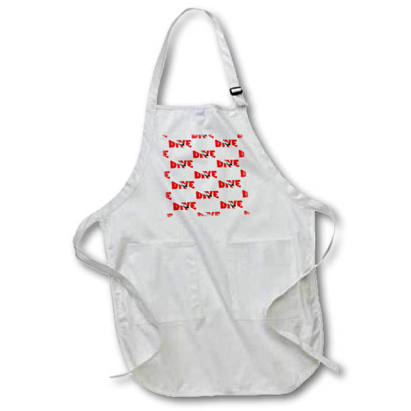Apron - Female SCUBA diver pattern over a vintage nautical map. Creative Studios – SCUBA Diving