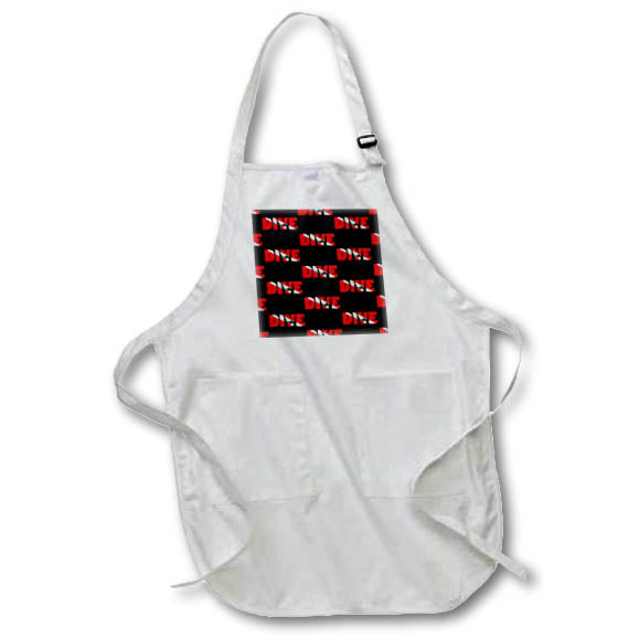 Apron - Women SCUBA diving graphic pattern with DIVE flag. Creative Studios – SCUBA Diving