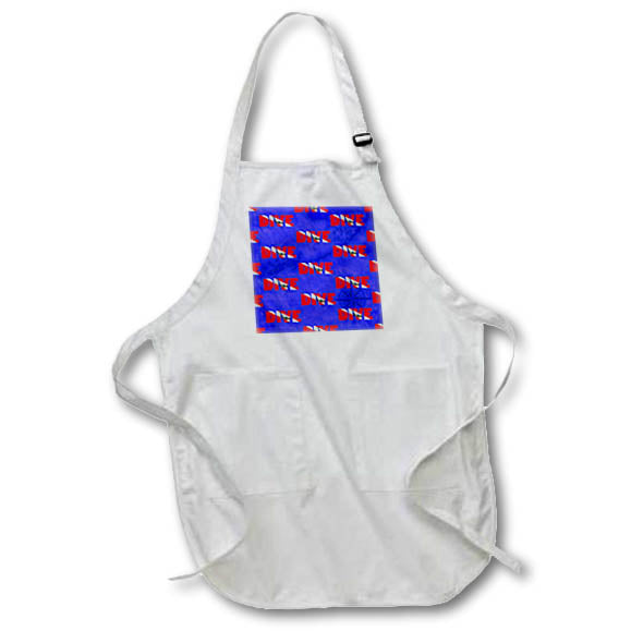 Apron - Men SCUBA diver pattern on red and white DIVE flag and nautical map. Creative Studios – SCUBA Diving