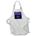 Apron - Say thank you on a lovely blue swirl background Design - Thank You Blue Swirls