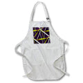 Apron - Seamless Lime and White Strips Pattern Purple Background Digital Art - Lime Strip Line Pattern