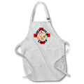 Apron - Gird Your Lions Text With St George Cross And Barbary Lion Vector Art - England Barbary Lion