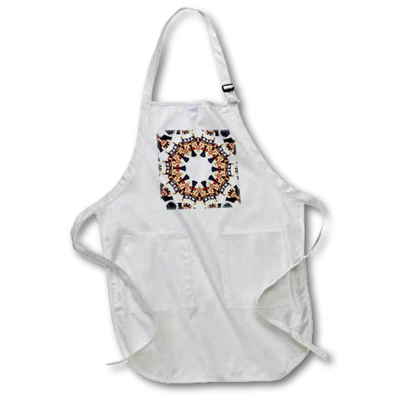 Apron - Uncle Sam Festive Kaleidoscope Pattern Digital Art - Kaleidoscope Pattern