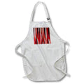 Apron - Uneven Artistic Vertical Stripes Red Hues Acrylic Painting - Vertical Line Abstract