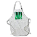 Apron - Uneven Artistic Vertical Stripes Aquamarine Green Hues Acrylic Painting - Vertical Line Abstract