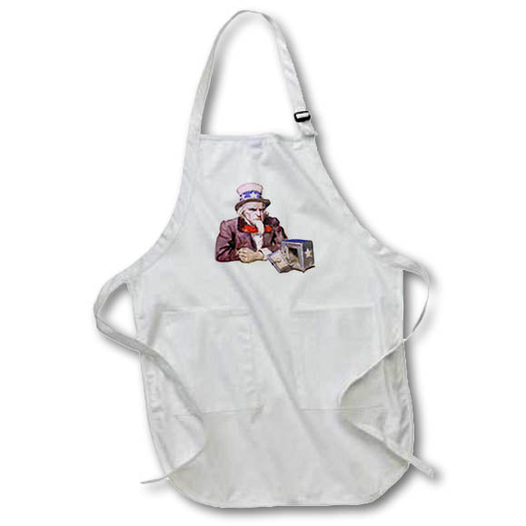Apron - Uncle Sam with Empty Treasury Vector Art - Uncle Sam