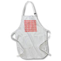 Apron - Outlined White Rhombus In Linear Repeat Pattern Red Background Digital Art - Arabesque Pattern
