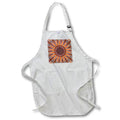 Apron - Orange and Blue Mid Mod Floral Kaledoscope Pattern Digital Art - Kaleidoscope Pattern