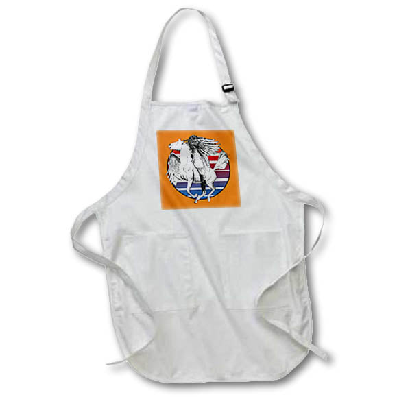 Apron - Vintage Pegasus Illustration Against Retro Sunset Vector Art - Pegasus