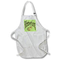Apron - Ribbeting Text Pattern With Tree Frog Photograph On Green Vector Art - Tree Frog